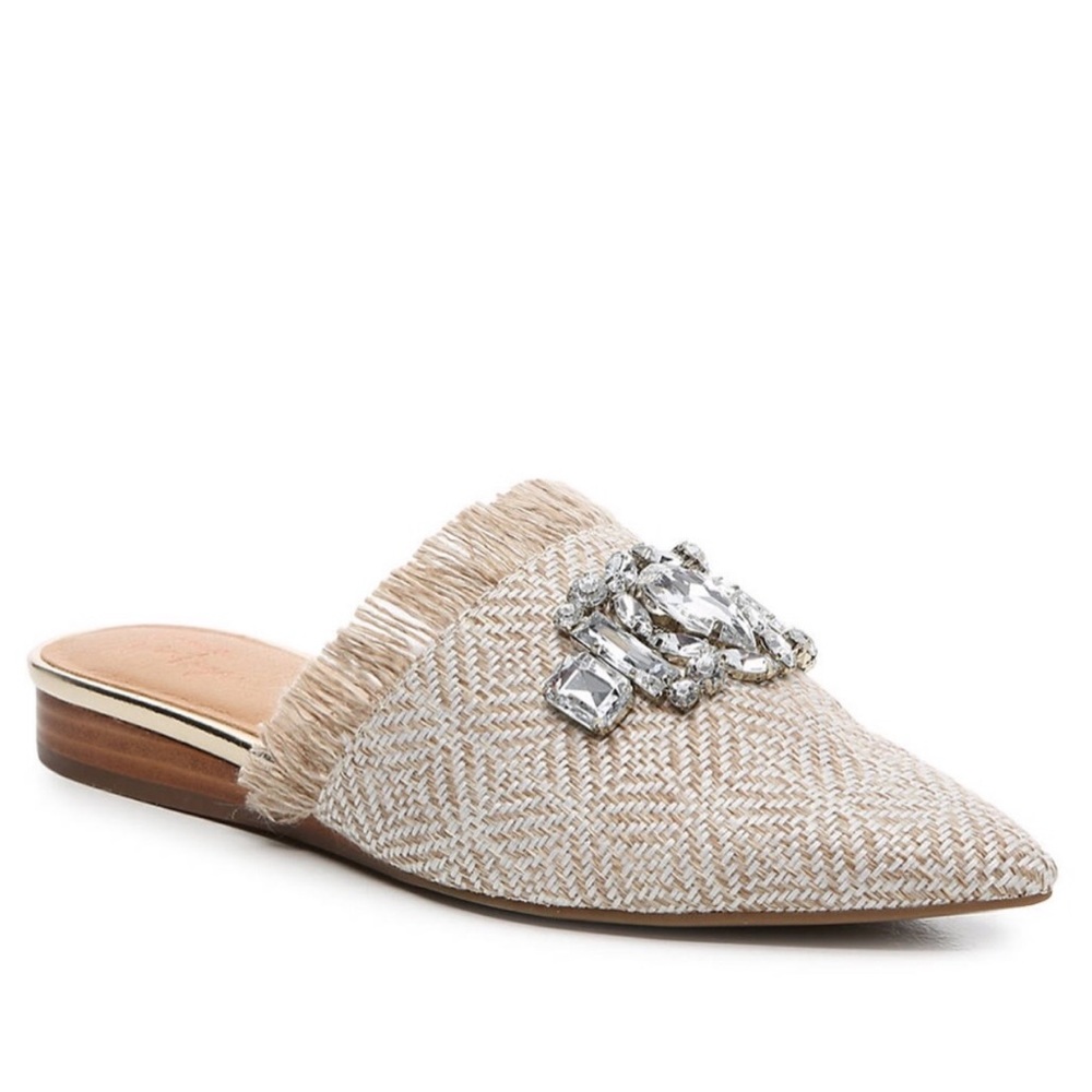 Crown Vintage Jeweled Slip On Mules